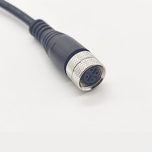 M12 5 Pins Female to Female Connector Cable, A Code Straight Molding Cable Female to Female Aviation Sensor Electrical PVC Cable 125V 4A AC/DC Industrial Molded Cable 5M AWG22（5Meter） - size: 16.4ft
