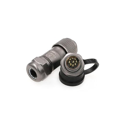 SZRMCC Weipu ST12 Waterproof Cable Connector 9Pin IP67 Metal Threaded Circular Aviation Power Connector Solder Electrical Wire Plug Socket 12mm (9 Pin 3A) - size: 9 Pin 3A