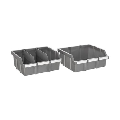8-Tier NSF 24-Bin Steel Wire Shelving Rack, 36"W x 14.25"D x 63.5"H, Gray - color: Gray, size: 8-Tier Includes 24 Bins