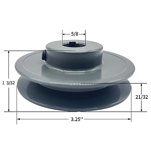 AK32-5/8 v Belt Pulley, AK3258, 3.25 inch OD, 5/8 Inch Bore, Cast Iron Material, AK Single Groove Mechanical v-Belt Pulleys for "A" or "4L" or "3L" Belts - size: 3.25 inch OD, 5/8 Inch Bore, style: 1 Groove