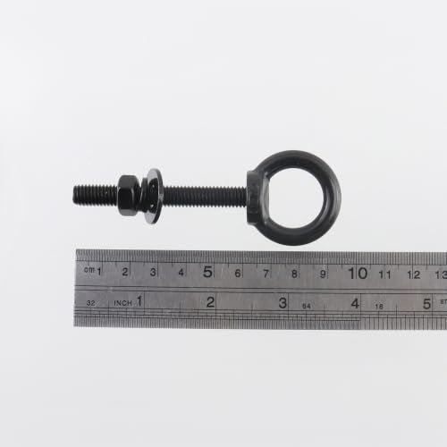 Antrader Lifting Shoulder Eye Bolts,M8 Eye Bolt,M8 x 60mm,Black,6 Sets - size: M8 x 60mm
