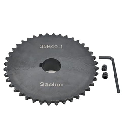 #35 Roller Chain Sprocket Type B 1 inch Bore 40 Tooth, Hardened Antirust 1045 Steel Drive Sprockets 35B40-1