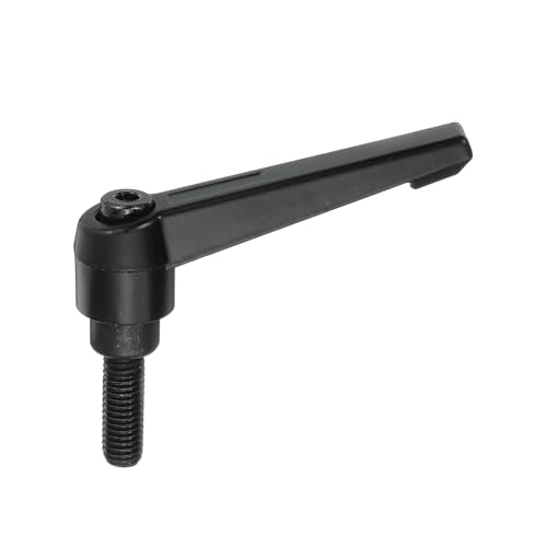 uxcell 1Pcs M8 x 20mm Adjustable Knobs Handle Male Thread Push Button Ratchet Quick Release Locking Rotating Bolt for Lathe Machinery, Black - size: M8 x 20mm