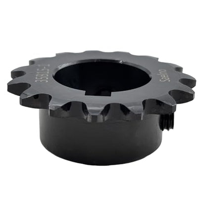 #35 Roller Chain Sprocket Type B 1 inch Bore 15 Tooth, Hardened Antirust 1045 Steel Drive Sprockets 35B15-1