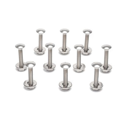 (10 Sets) 1/4-20 x 1-1/2" Carriage Bolts and Nuts Kit, Round Head Square Neck Screws, Stainless Steel 18-8 (304)