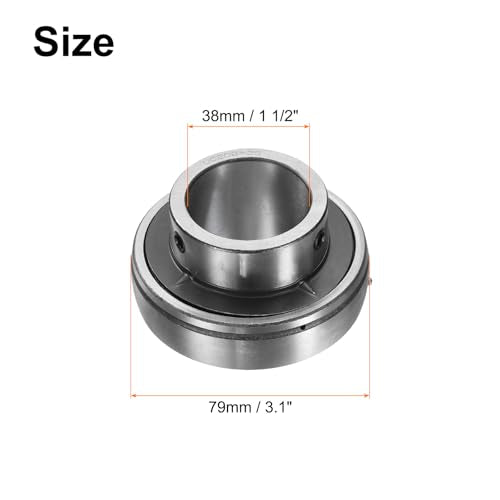 uxcell 2pcs UC208-25 Pillow Block Bearings 1-9/16" Bore Bearing Units Chrome Steel (GCR15) Flange Mounted Bearing Housing with Wrench - size: UC208-25 (ID 1 9/16")
