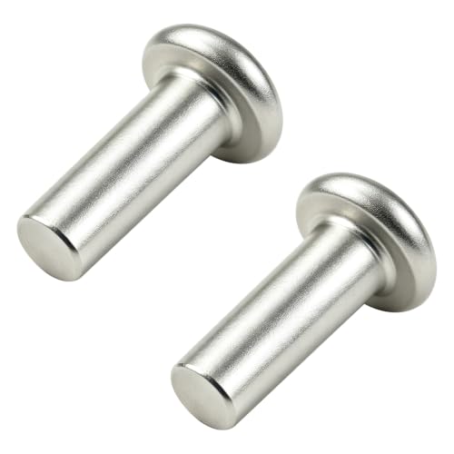 ALLCLEAN 1/8" Diameter X 1/4" Length Solid Aluminum Brazier Head Rivets,Aluminum Boat Rivets,Round/Dome Head Rivet,Pack of 450 - size: 1/8" x 1/4"