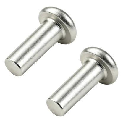 ALLCLEAN 1/8" Diameter X 1/4" Length Solid Aluminum Brazier Head Rivets,Aluminum Boat Rivets,Round/Dome Head Rivet,Pack of 450 - size: 1/8" x 1/4"