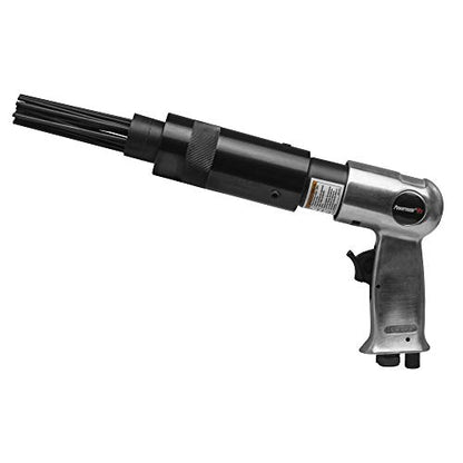PowerMate Vx 024-0299CT Air Needle Scaler & Ingersoll Rand 114GQC Air Hammer - 3 PC Chisel Set with Tapered Punch, Panel Cutter, Flat Chisel, 2-5/8 Inch stroke, 3500 BPM, Lightweight, Compact, Gray