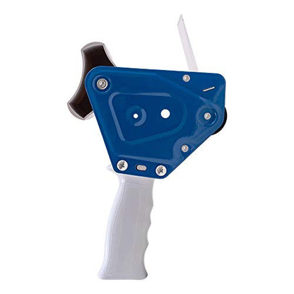 3" Tape Holder Dispenser Gun Heavy Duty w/Metal Cutter Adjustable Tension & Metal Anti-Reversing Plate for Ship Storage Warehouse Retail