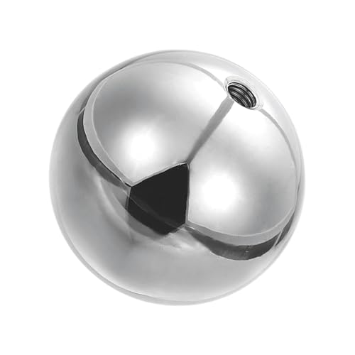 PATIKIL M6 x 45mm Ball Nuts Knob, 304 Stainless Steel Round Solid Silver Light Fixture Decorative Screw Cap Cover Machinery Hardware - size: M6x45mm