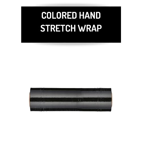 PSBM Dark Black Stretch Wrap, 192 Rolls 18 Inch x 1000 Feet 100 Gauge, Heavy Duty Plastic Wrap Industrial Strength Shrink Film for Moving, Packing & Shipping - color: Black, size: 192 Rolls