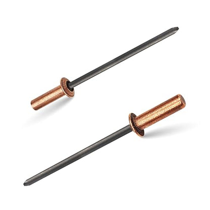 50Pcs Closed End Blind Rivets, 1/8" x1/4" (3.2x6.5mm) - color: Copper Steel, size: 1/8"x1/4"(3.2x6.5mm)