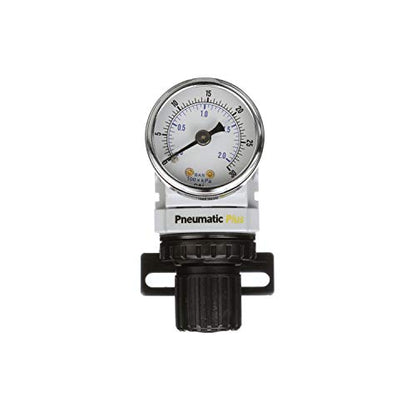 PneumaticPlus PPR2-N02BG-2 Low Pressure Air Regulator, 0-30 PSI, 1/4" NPT - size: 1/4" NPT (3-30 PSI)
