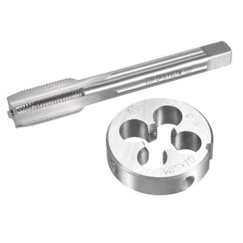 M12x1mm Metric Tap and Die Set,Machine Thread Screw Tap with Round Threading Die,Tap & Die Kit for Nut Screw Bolt Thread Repair - size: M12x1mm