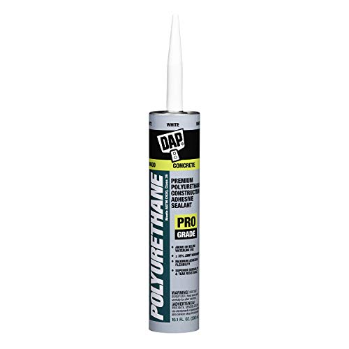 DAP Polyurethane Premium Construction Adhesive Sealant, White, 10.1 Oz (7079818810) - color: White