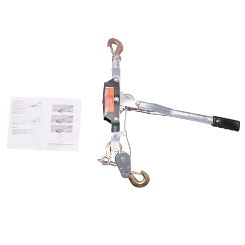 Power Puller Hand Winch, Manual Cable Puller with 11023 lbs Pull & 4409 lbs Lift Capacity, Heavy Duty Anti-Reverse for Vehicle Recovery, Farm, Construction