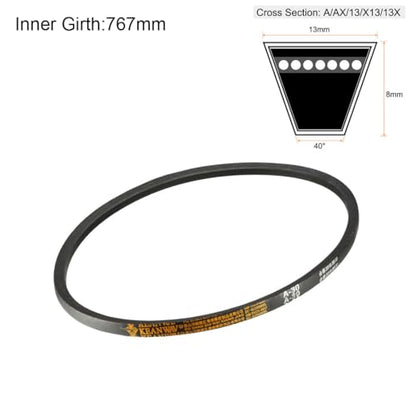 uxcell A30 Drive V-Belts 30" Inner Length 13mm Width 8mm Thick JIS Standard A-Section Rubber Drive Transmission Belt - size: 30"