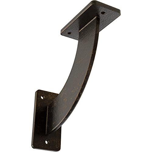 2" W x 7" D x 7" H Bradford Steel Bracket, Antiqued Brass - color: Antiqued Brass, size: 2-in. W x 7-in. D x 7-in. H