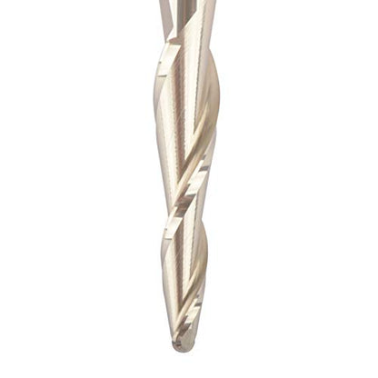 SpeTool Tapered Ball Nose End Mill 1/4" Shank with 1/16" Cutting Radius for 3D Carving Engraving Router Bit, ZrN Coated - size: Dia.=1/8