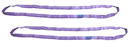 Mytee Products (2 Pack) Polyester Endless Round Sling 6 ft Purple 2600 lb. Vertical Capacity | 2100 lb. Choker | 5200 lb. Basket | Heavy Duty Recovery Sling for Rigging and Towing - color: Purple - Vertical Capacity: 2,600 lbs., size: 6 Feet, style: 2 - P