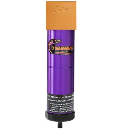 20 CFM, Tsunami 1/4" NPT Industrial Coalescing Oil Removing Filter, Removes Oil Aerosols and Smaller Particulates from Compressed Air Lines - size: 20 CFM, 1/4 in, style: Coalescing Filter