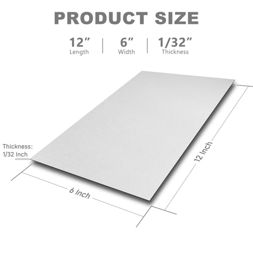 2 Pack 304 Stainless Steel Sheets Metal, 12" x 6" x 1/32" - size: 12" × 6" × 1/32"