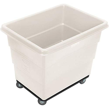 Global Industrial 12 Bushel Plastic Bulk Box Truck, Steel Base, White - color: White