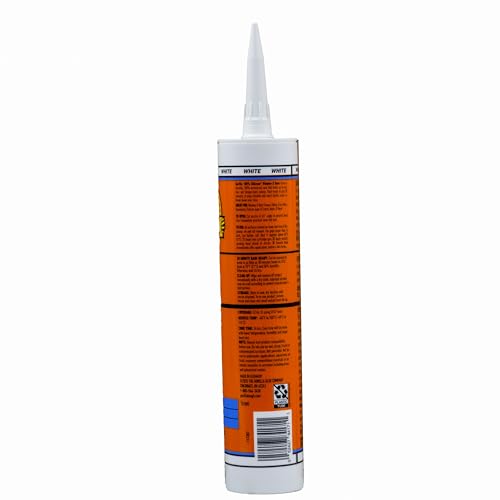 Gorilla 100% Silicone Sealant Caulk Window & Door, 10 Ounce Cartridge, White (1 Pack) - color: White, size: 10 Ounce