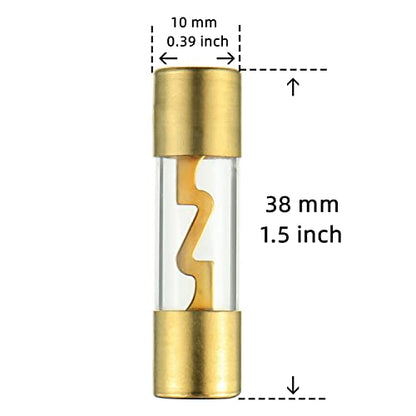 BOJACK 4-8 Gauge AWG in-line 100A AGU Fuse Holder with 100 Amp AGU Fuses for Car Audio, Alarm, Amplifier, Compressors, Waterproof Inline Fuse Holders (100A) - size: 100A