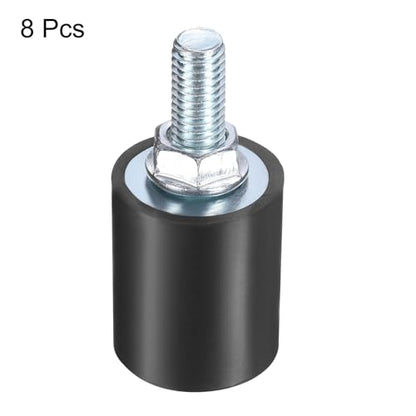 uxcell 8pcs M8x23mm Rubber Isolator Mounts with Studs 25x30mm - size: VD-D25*H30, M8*23