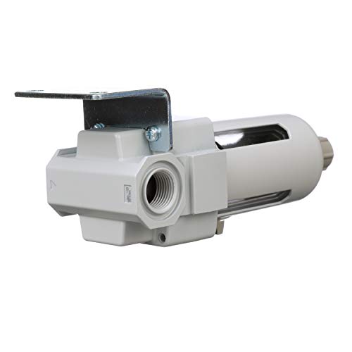 PneumaticPlus SAFM300-N03B Coalescing Filter 3/8" NPT, 0.1 Micron - size: 3/8" NPT, style: Poly Bowl - Manual Drain