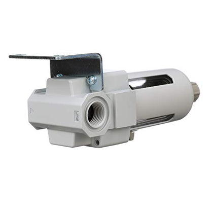PneumaticPlus SAFM300-N03B Coalescing Filter 3/8" NPT, 0.1 Micron - size: 3/8" NPT, style: Poly Bowl - Manual Drain