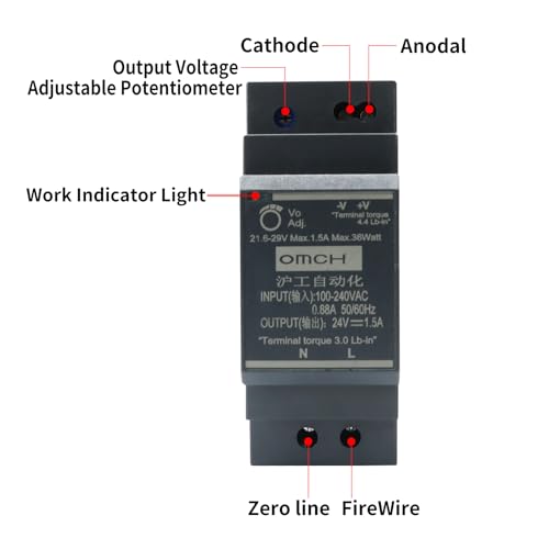 HDR-30-24 DIN Rail Power Supply 24V 1.5A 36W Ultra Slim