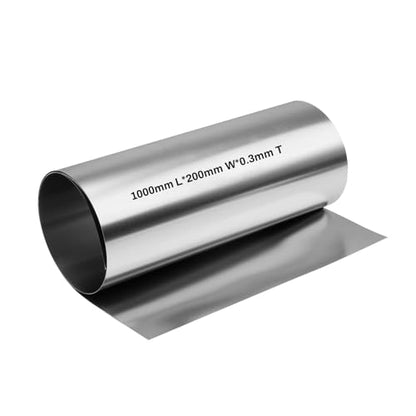304 Stainless Steel Foil Roll, 0.3mm x 200mm x 1M Stainless Steel Sheet, Metal Foil for Crafts, Electronic Equipment, Industry Machinery, Hardware - size: 0.3mm x 200mm x 1M