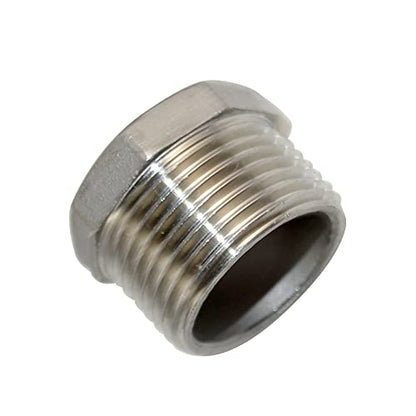 1/4" Male NPT to 1/8" Female NPT Female Reducing/Reducer Bushing Pipe Fitting,Adapter,Stainless Steel SS 304 Hex Bushing (1" Male to 1/2" Female) - size: 1" Male to 1/2" Female