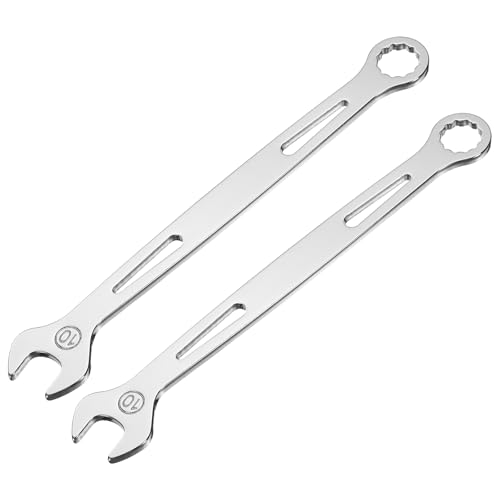 HARFINGTON 2Pcs Combination Wrench 10mm Metric 12-Point Box and Open End - size: 10mm