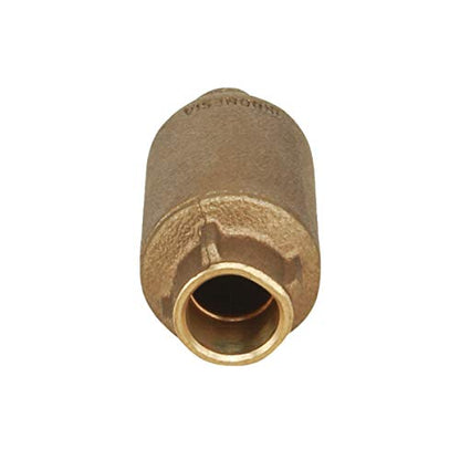 Midline Valve 372D322-5 Inline Spring Loaded Check Valve, Backflow Prevention, Lead Free, 1 in. Sweat Connections, Cast Brass (5 Pack) - size: 1 in., style: 5 Pack