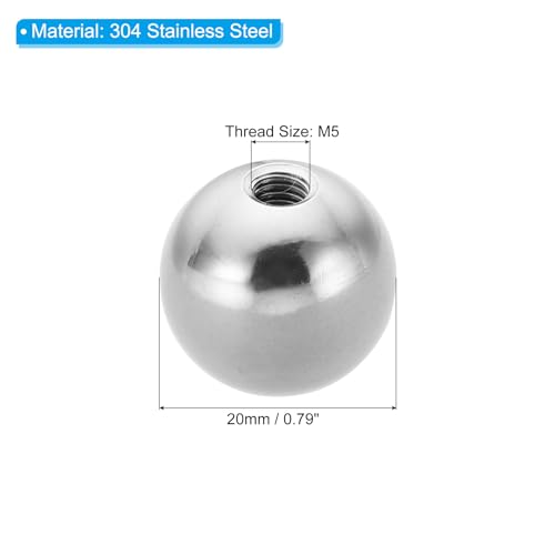 PATIKIL M5x20mm Ball Nuts Knob 2 Pcs Female Thread Blind Hole Screw Cap - size: M5x20mm