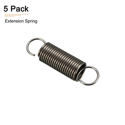 DTGN 1x10x40mm(WxODxL) Extension Spring - 5Pack - Good for Home Repair Machinery - Spring Steel Extended Compressed Spring - Dark Grey - size: 1x10x40mm