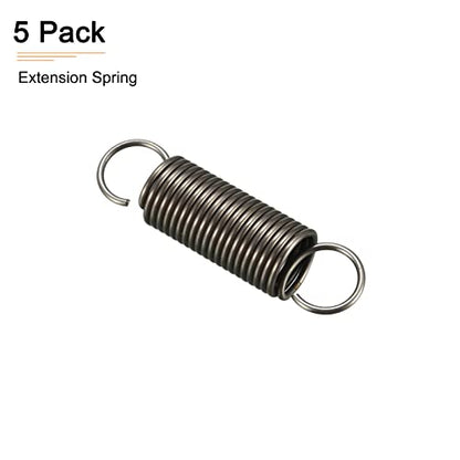 DTGN 1x10x40mm(WxODxL) Extension Spring - 5Pack - Good for Home Repair Machinery - Spring Steel Extended Compressed Spring - Dark Grey - size: 1x10x40mm