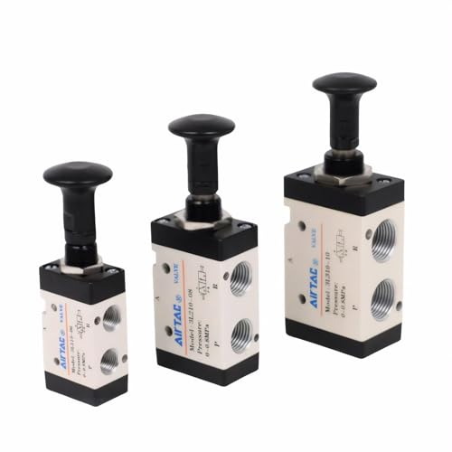 Push-Pull Valve AirTAC 3L210-08 1/4" NPT 3/2 Way Hand Lever 2 Position 3 Way Pneumatic Air Manual Control Direct Acting Type 0-145 PSI - size: 1/4 NPT, style: 3/2 way