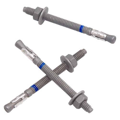 1/4" x 2-1/4" Concrete Anchors (20 Pack) 1/4 inch Wedge Anchors Bolts Hot Dip Galvanized - size: 1/4"x2-1/4" (20 PCS)