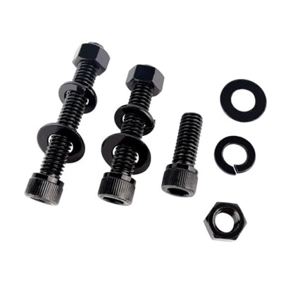 1/2-13 x 3 Socket Head Cap Screws Allen Hex Bolts with Hex Nuts and Flat & Lock Washers, 304 Stainless Steel Machine Thread, 4Sets Black - color: Black, size: 1/2-13 x 3" (4Sets)