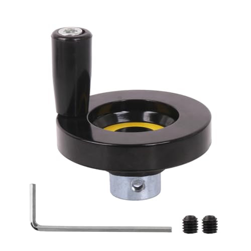 Solid Dished Hand Wheel | 63mm Wheel OD | 10mm Mounting Hole - size: Setscrew Style - 63MM OD x 10MM Hole