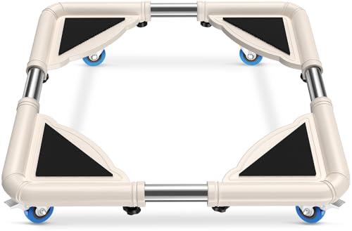 SPACECARE Mini Fridge Stand Mobile Roller, Adjustable18.5-27''- Off White - color: Ivory