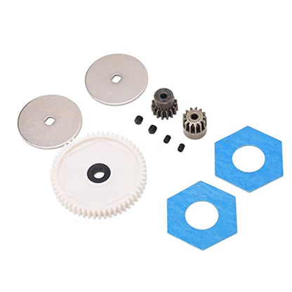 Metal 56T Spur Gear, Small Lightweight Gear Set with 13T 15T Gears for Axial SCX10 RC Crawler Car, Strong Wear (White) - color: White