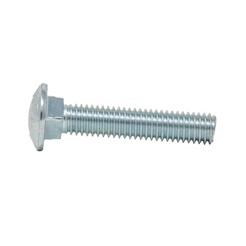 5/8"-11 x 2-1/2" (25 Pack) Zinc Carriage Bolt for Exterior Use, Commercial Grade 307A, Full Thread - by Fastener Depot