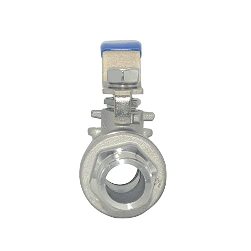 1Pcs Full Port Ball Valve 1/2'' - Heavy Duty Male NPT (MNPT) X Female NPT (FNPT) Thread with Long Handle Switch,Stainless Steel 304 for Water, Oil, and Gas,1000WOG - size: 1/2''