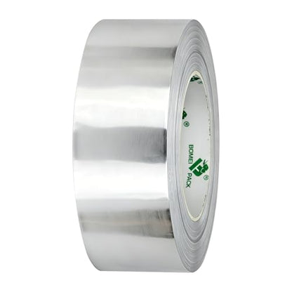 BOMEI PACK Aluminum Foil Tape 3.9Mil x 2inch x 164ft Heavy Duty Metal HVAC Foil Tape,High Temperature Tape Perfect for Sealing, Patching,Air Ducts, Insulation,HVAC and Metal Repair